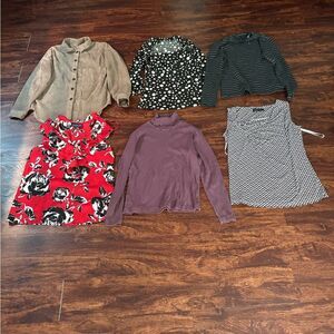 10 Piece Women’s Career Wear Clothing Bundle Lot Top size small